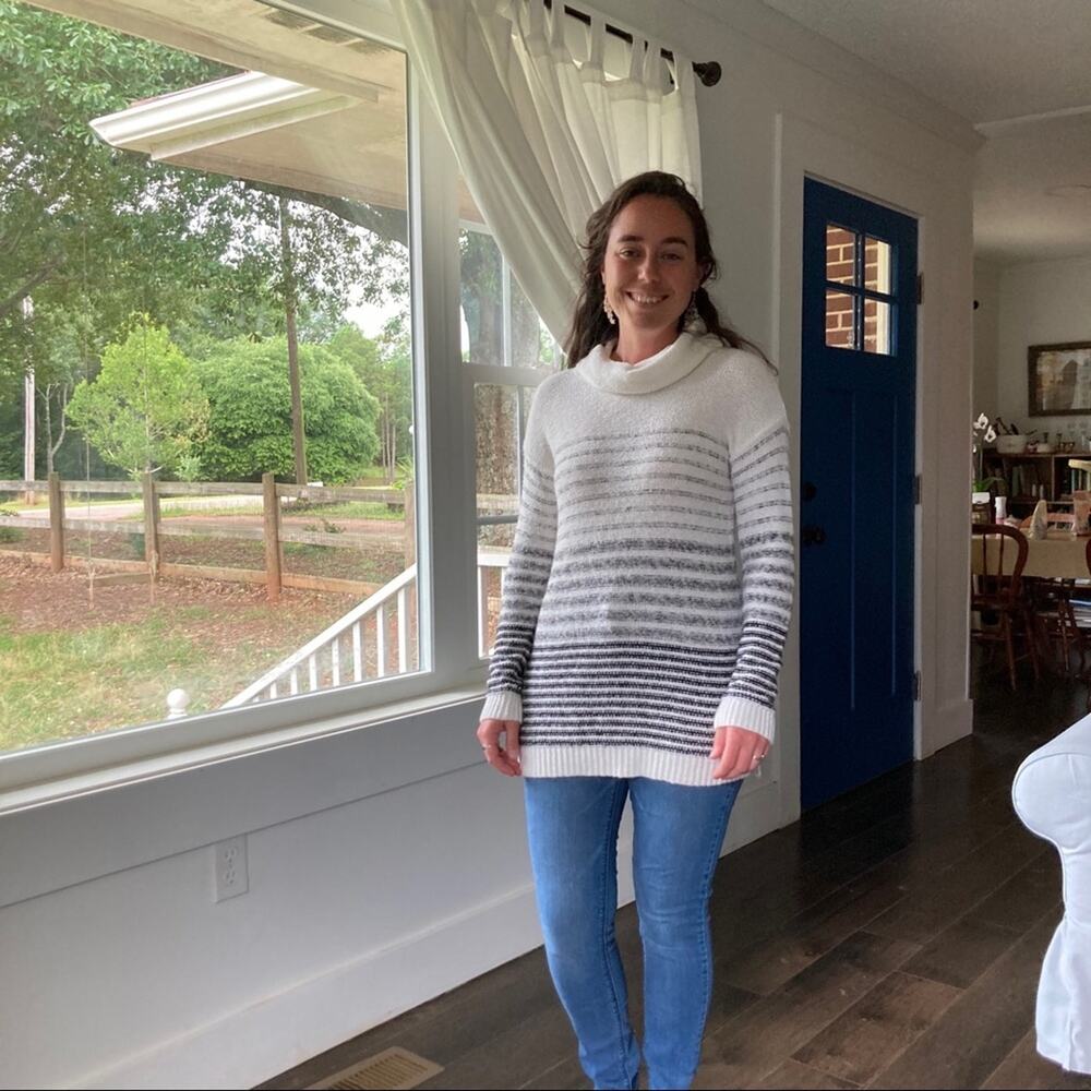 Old Navy Soft Striped Cowl Neck Sweater, Size S